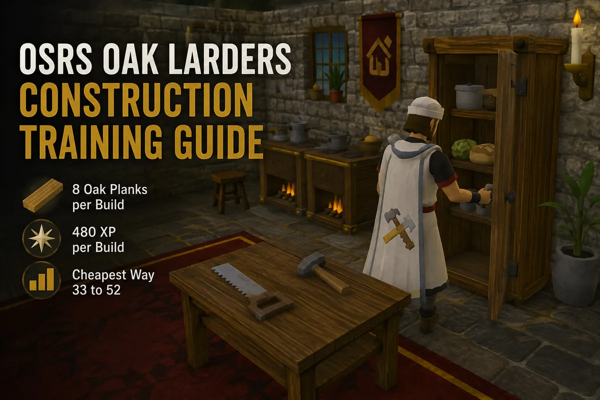 OSRS Oak Larders: Construction Training Guide