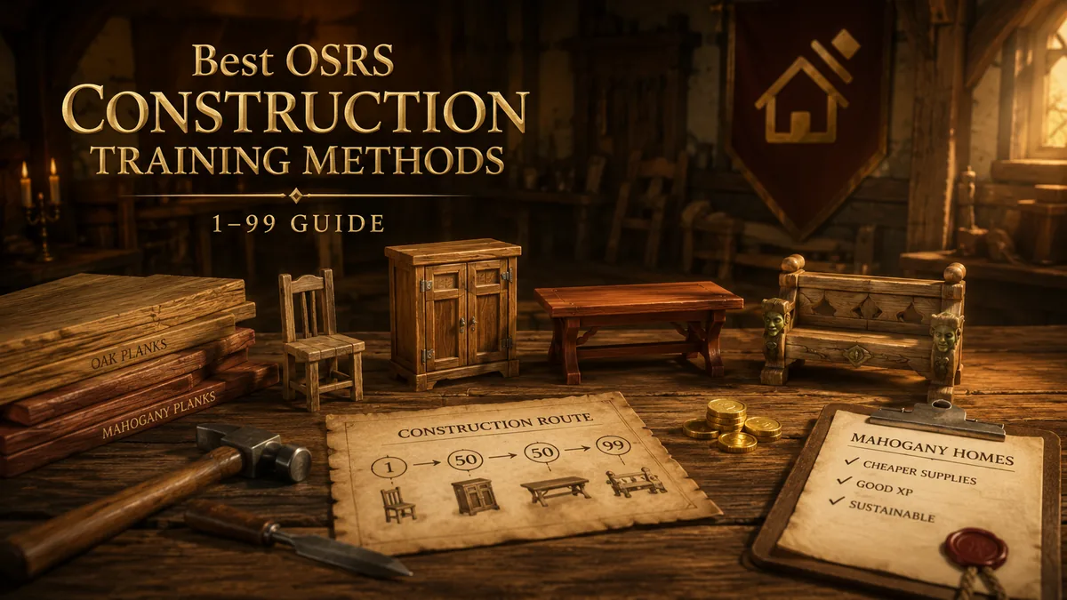 Best OSRS Construction Training Methods (1-99 Guide)